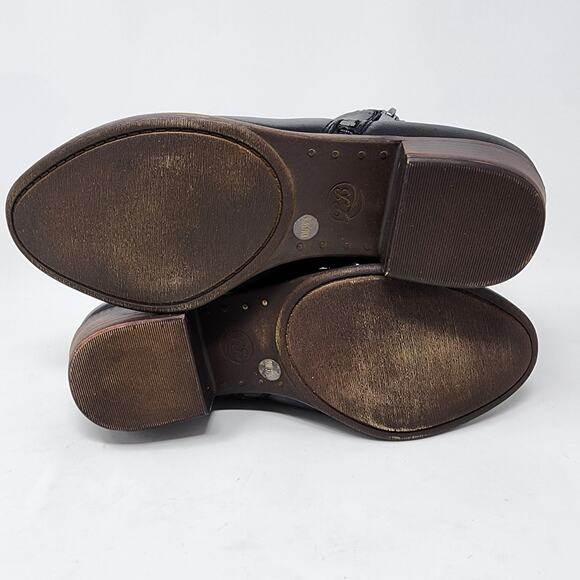 Lucky Brand Bootie Women *Left size 8 , Right size 7* Basel Black Leather Zip - Picture 12 of 12